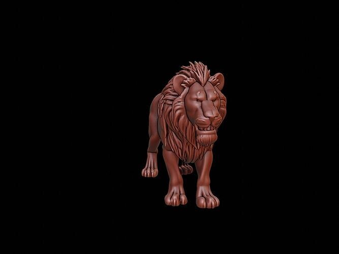Lion Animal Sculpture 3D print model