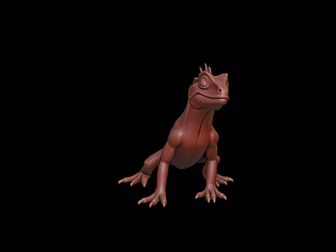 Lizard Animal Sculpture 3D print model_0