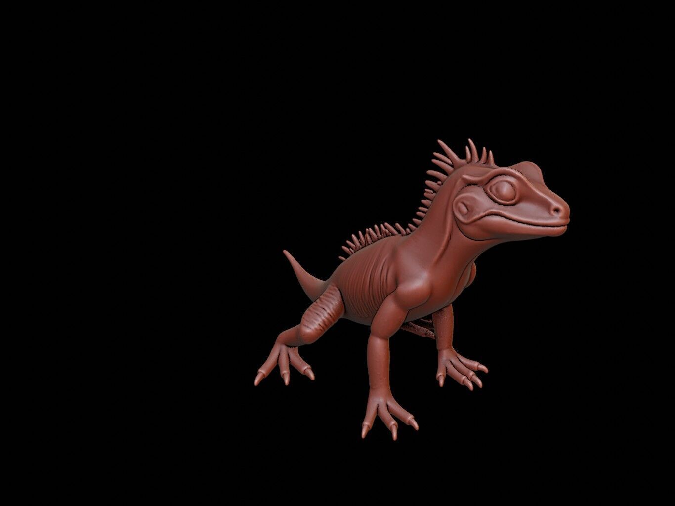 Lizard Animal Sculpture 3D print model_1
