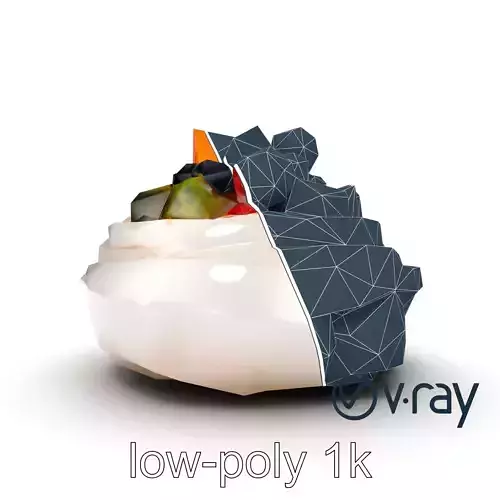 Australian Pavlova Dessert model pack Low-poly 3D model