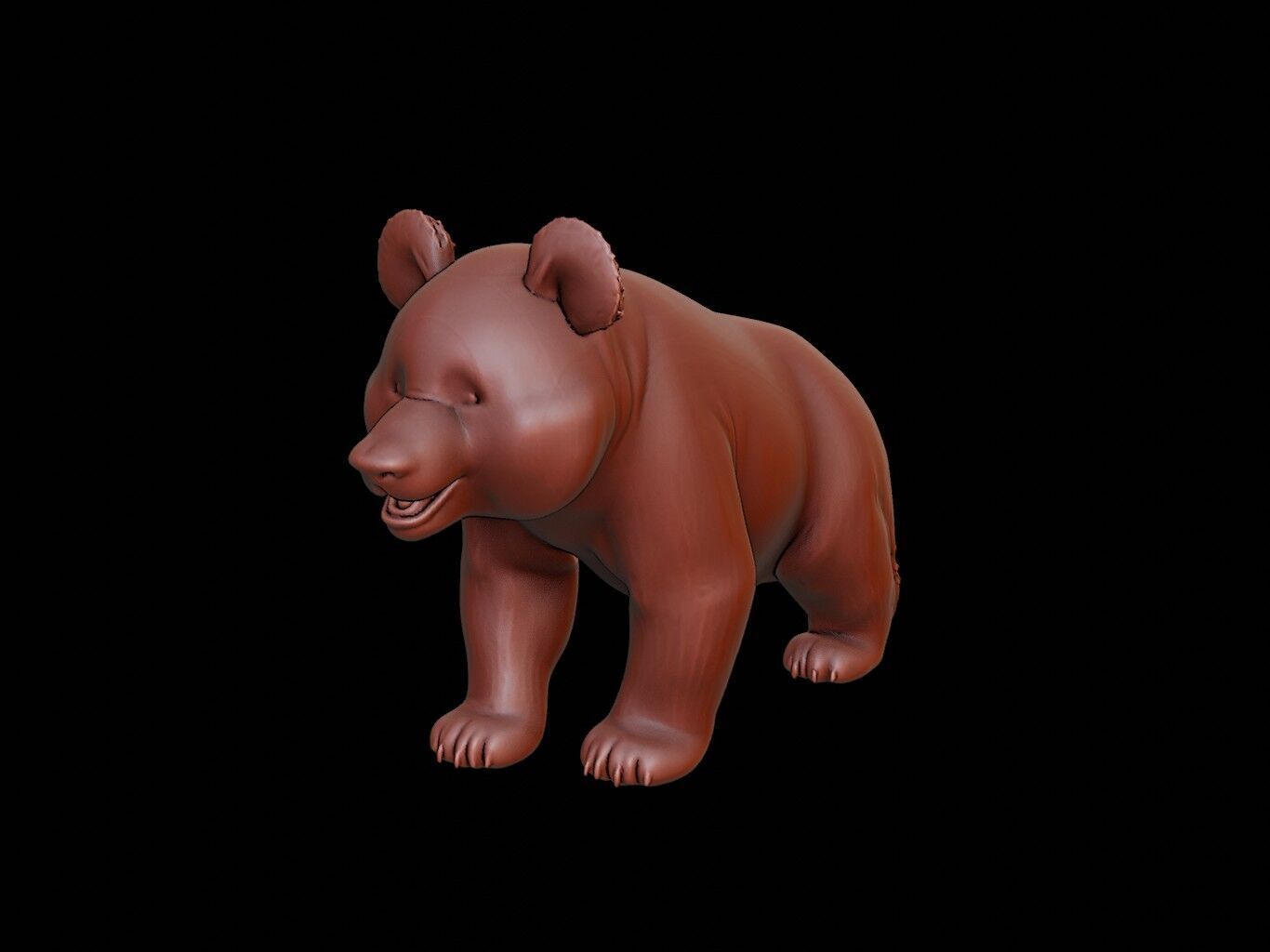 Panda Animal Sculpture 3D print model_2