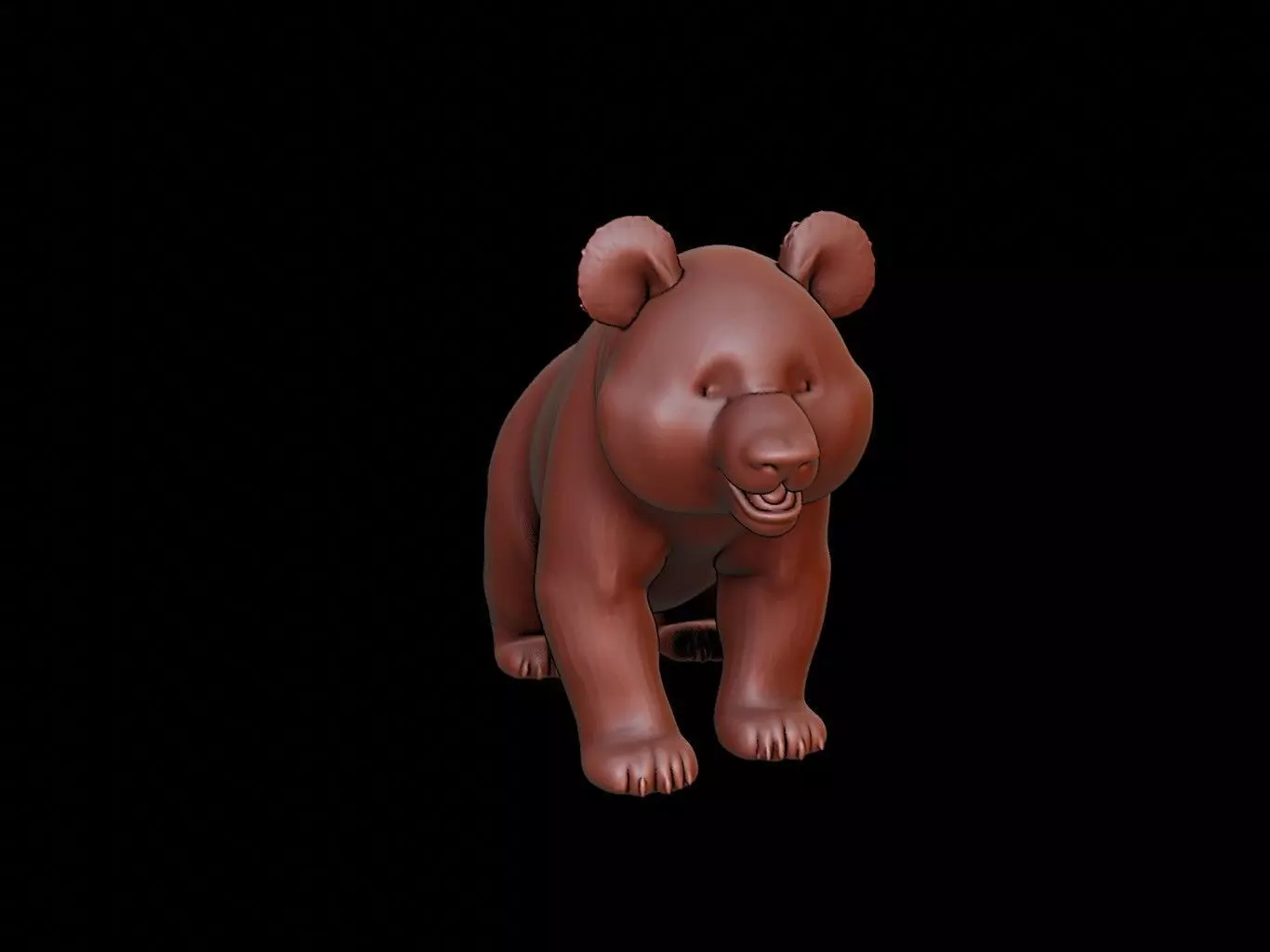 Panda Animal Sculpture 3D print model_0
