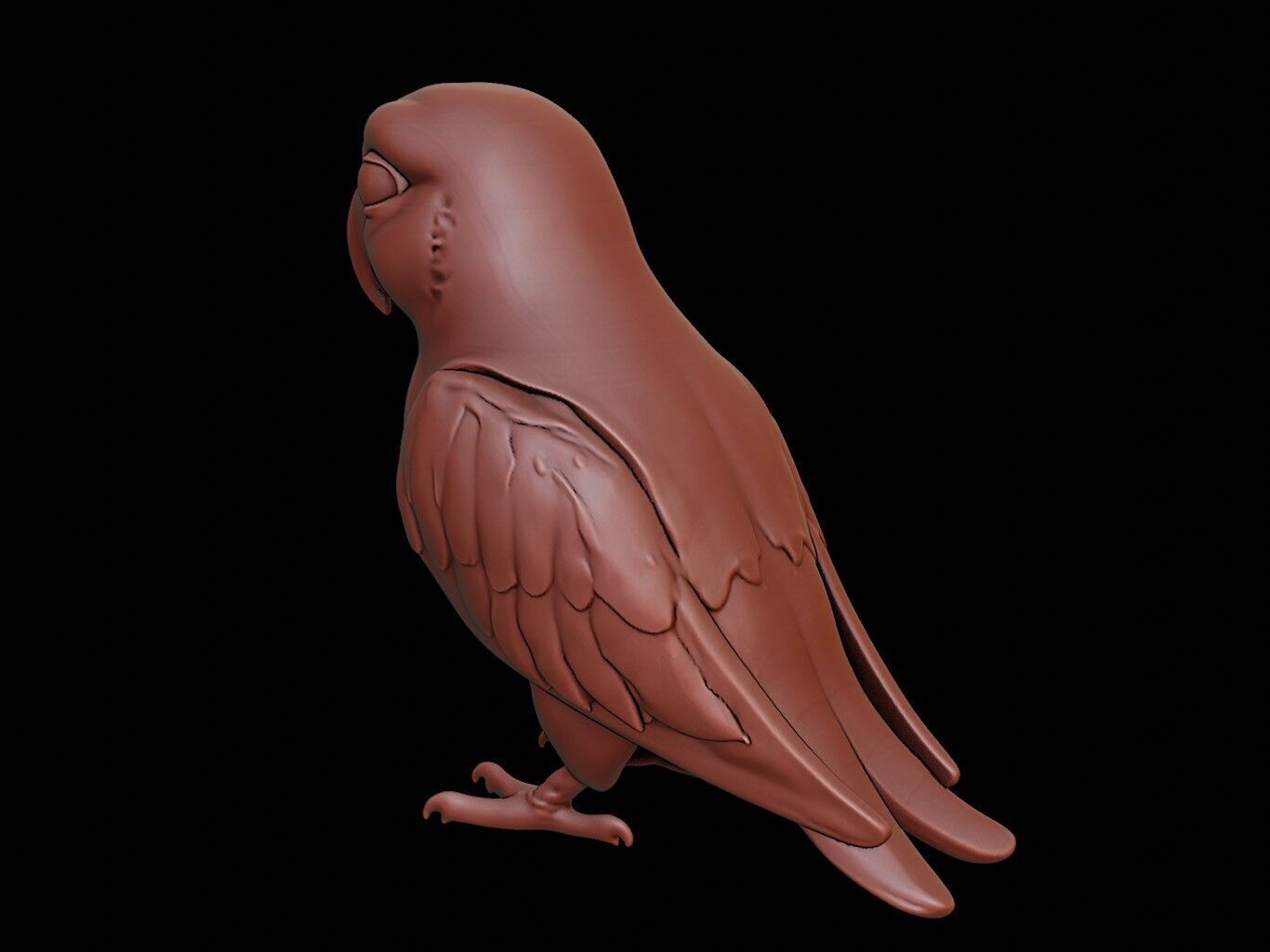 Parrot Animal Sculpture 3D print model_2