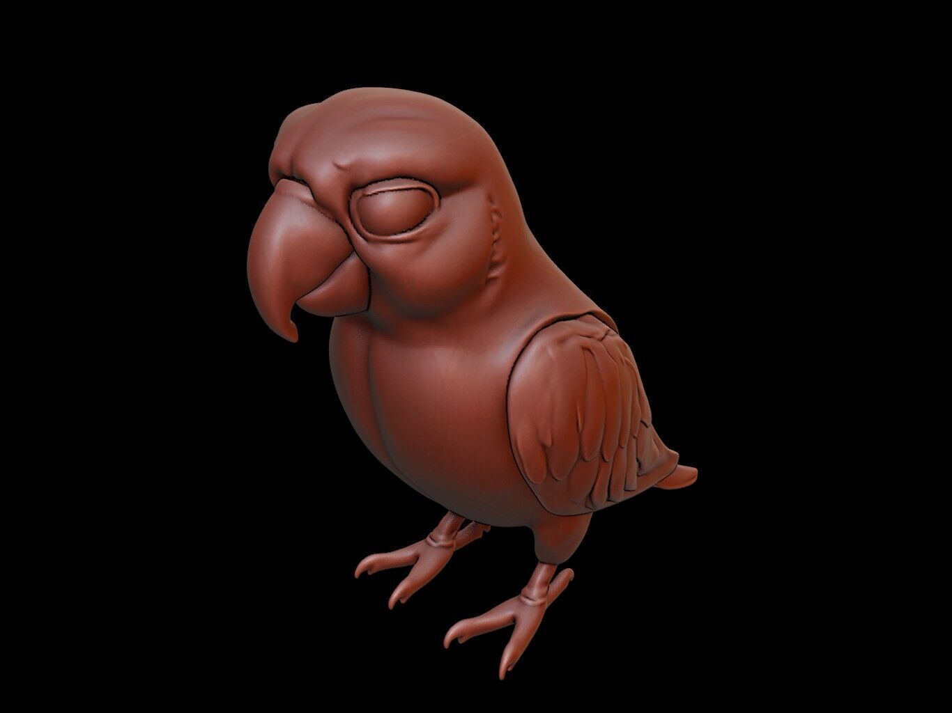 Parrot Animal Sculpture 3D print model_1