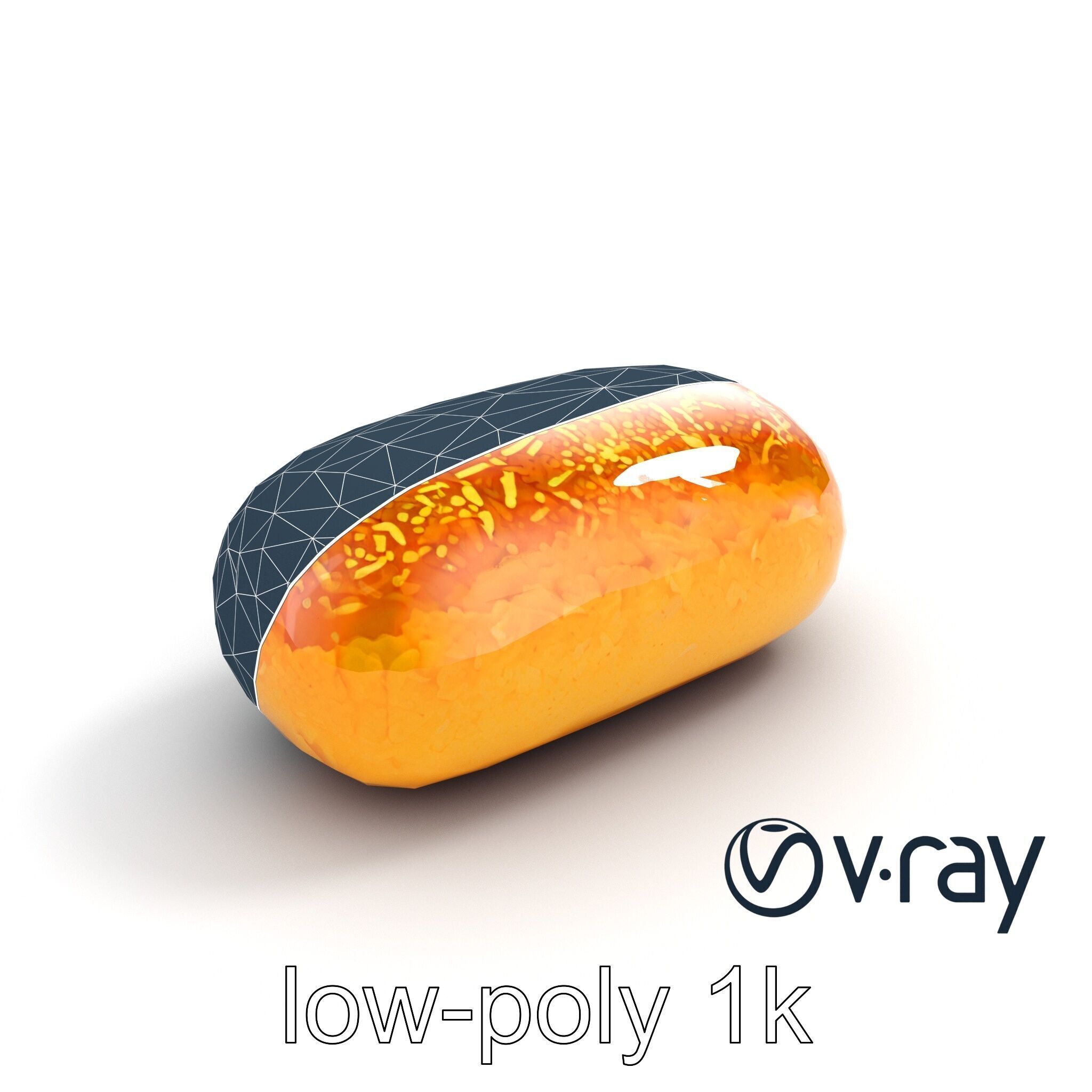 Egyptian Basbousa Dessert 3D Model Pack Low-poly 3D model_34