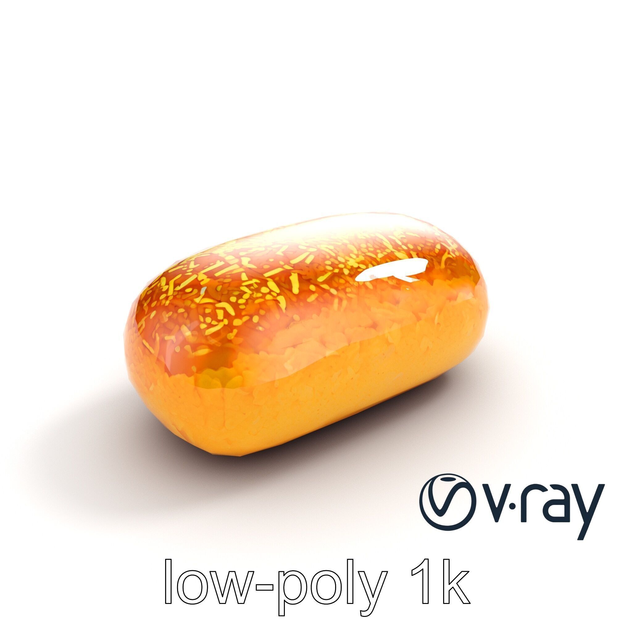 Egyptian Basbousa Dessert 3D Model Pack Low-poly 3D model_30