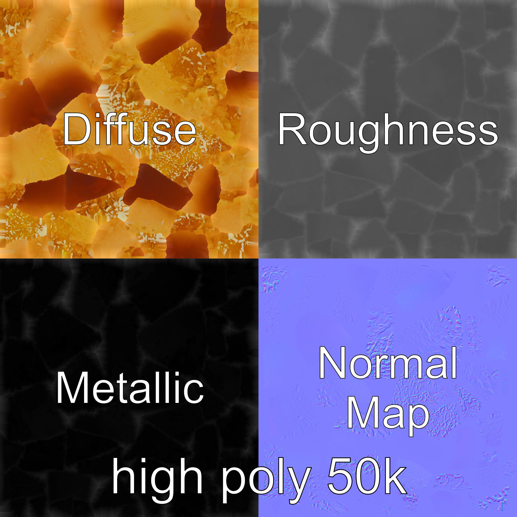 Egyptian Basbousa Dessert 3D Model Pack Low-poly 3D model_5