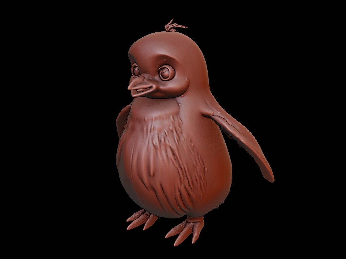 Penguin Animal Sculpture 3D print model_2