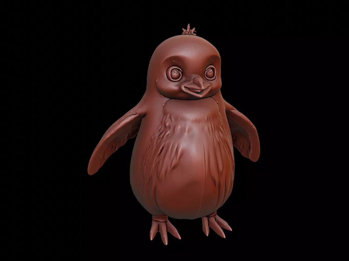 Penguin Animal Sculpture 3D print model_0