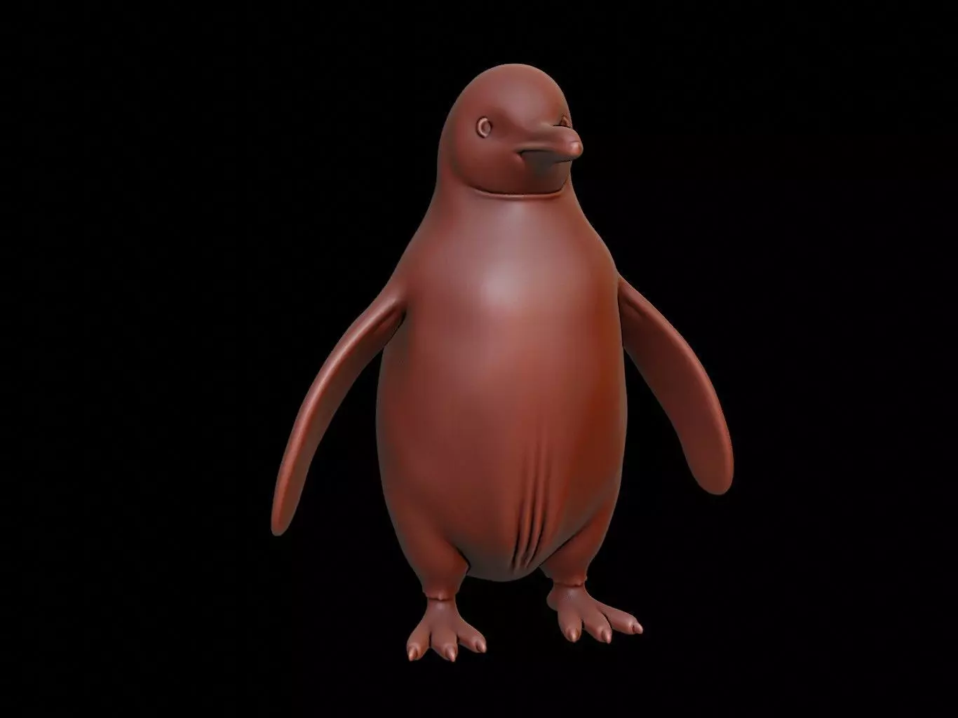 Penguin Animal Sculpture 3D print model
