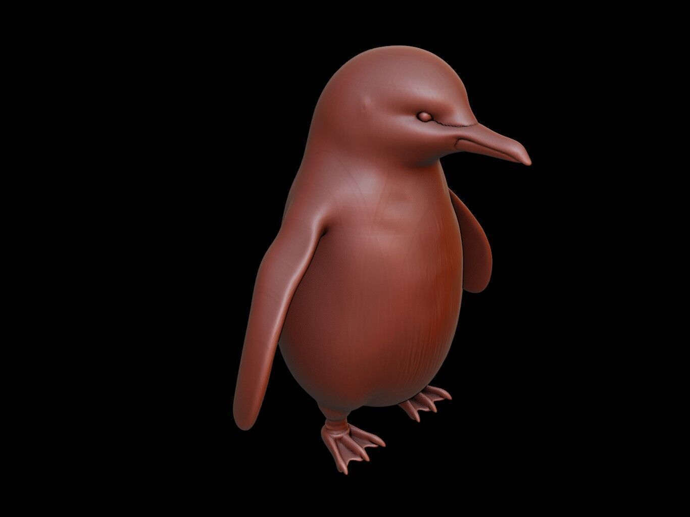 Penguin Animal Sculpture 3D print model_1