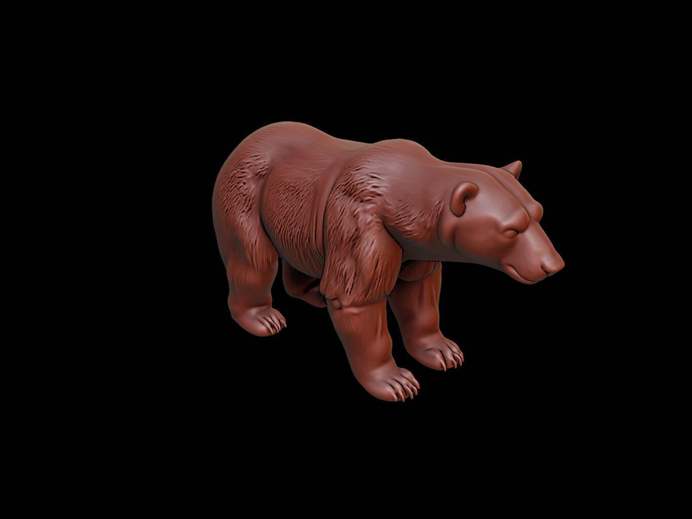 Polar Bear Animal Sculpture 3D print model_1