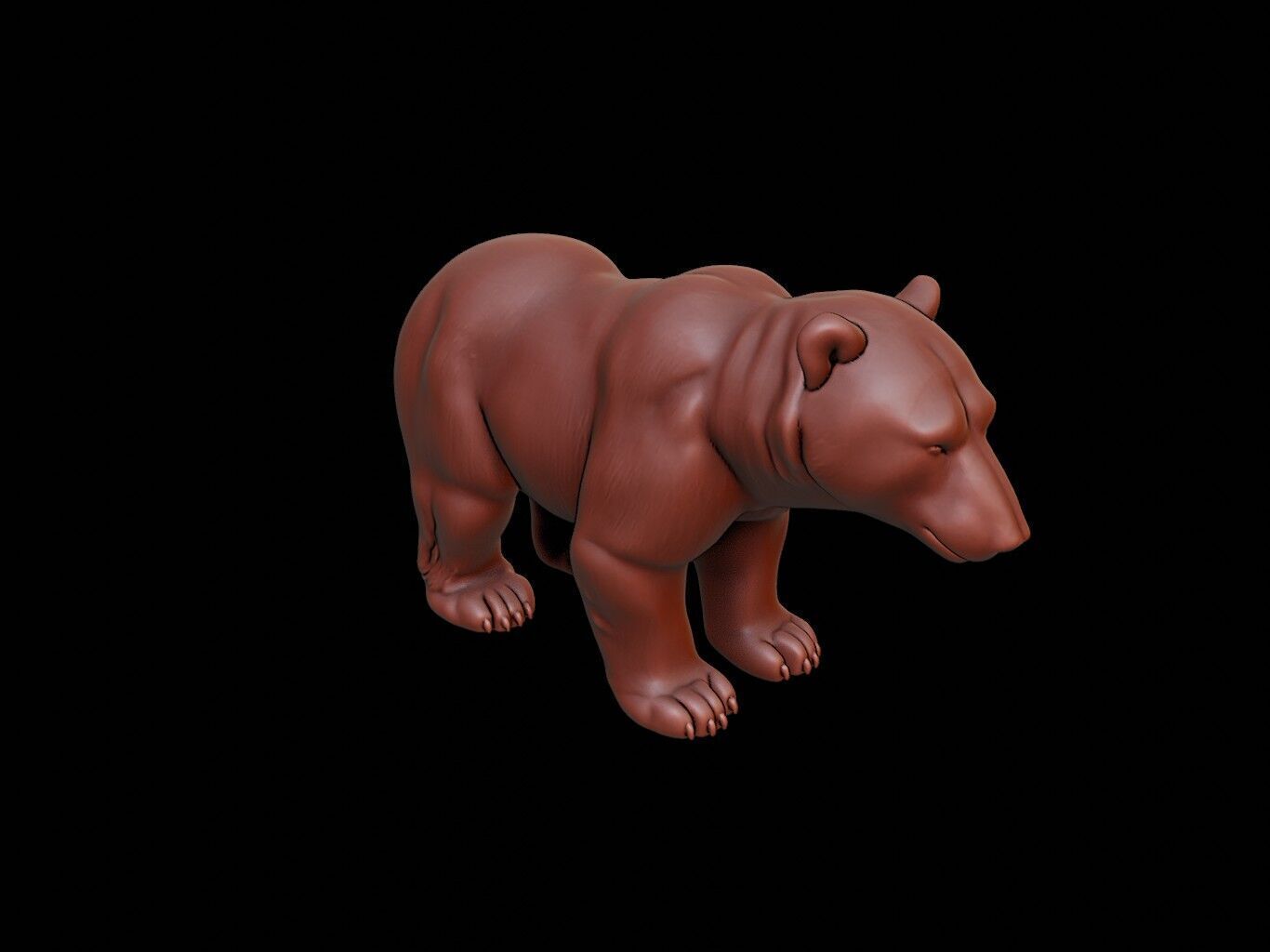 Polar Bear Animal Sculpture 3D print model_1