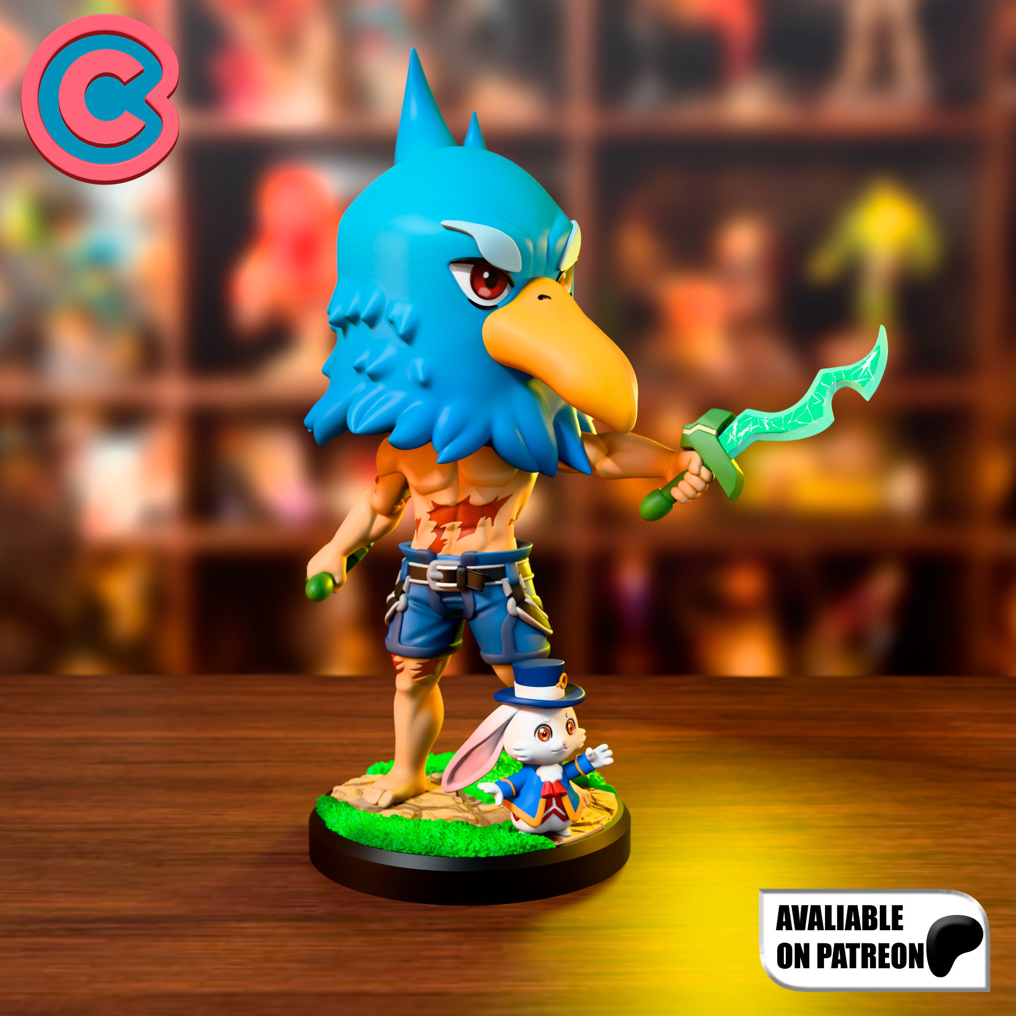 Sunraku - Chibi Figure from Shangri-La Frontier Anime 3D print model_3