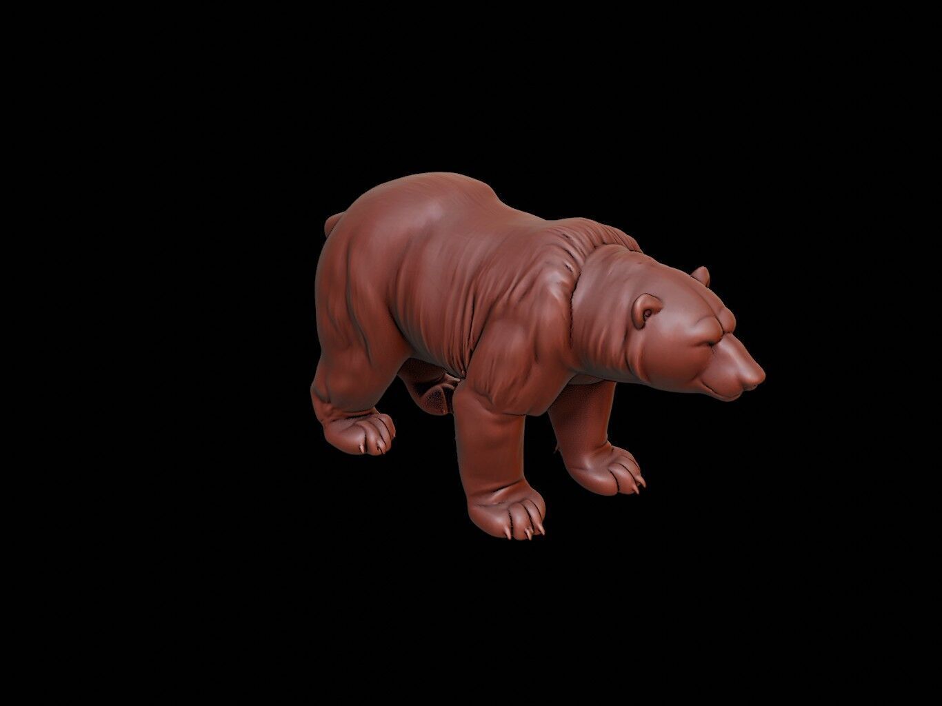 Polar Bear Animal Sculpture 3D print model_1