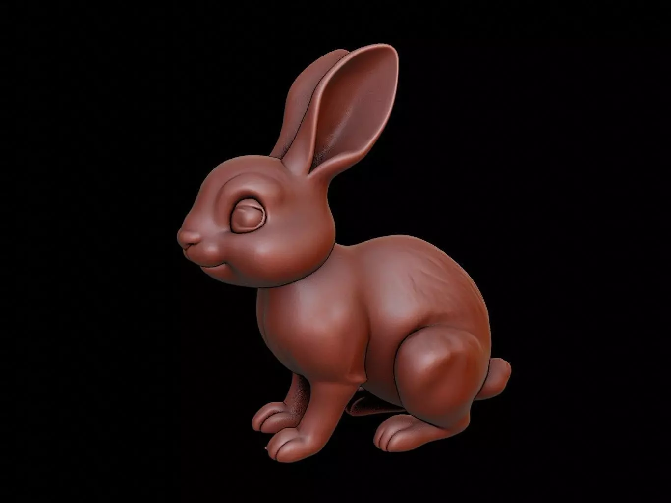 Rabbit Animal Sculpture 3D print model_0