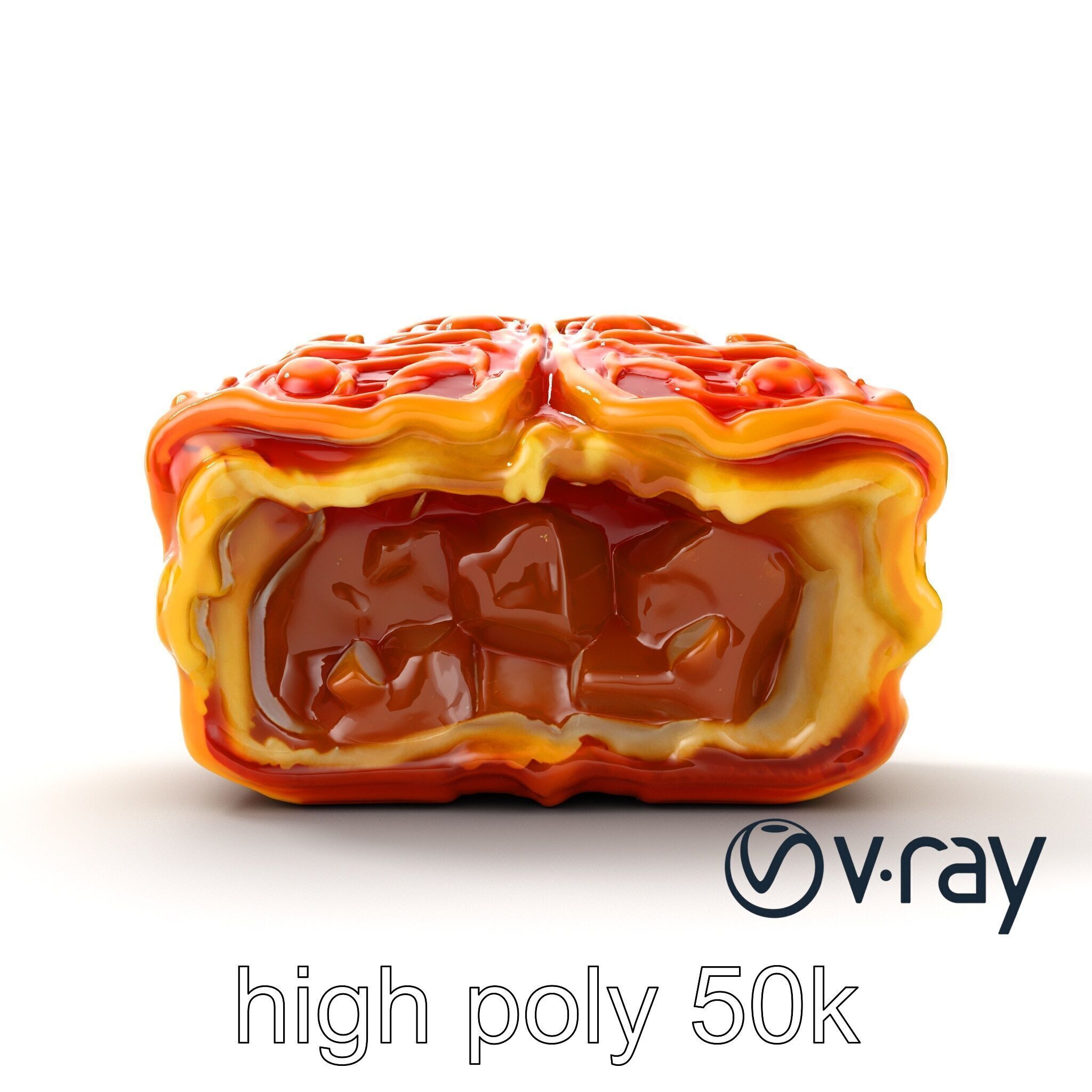 Chinese Mooncake Intricate Design model pack Low-poly 3D model_21