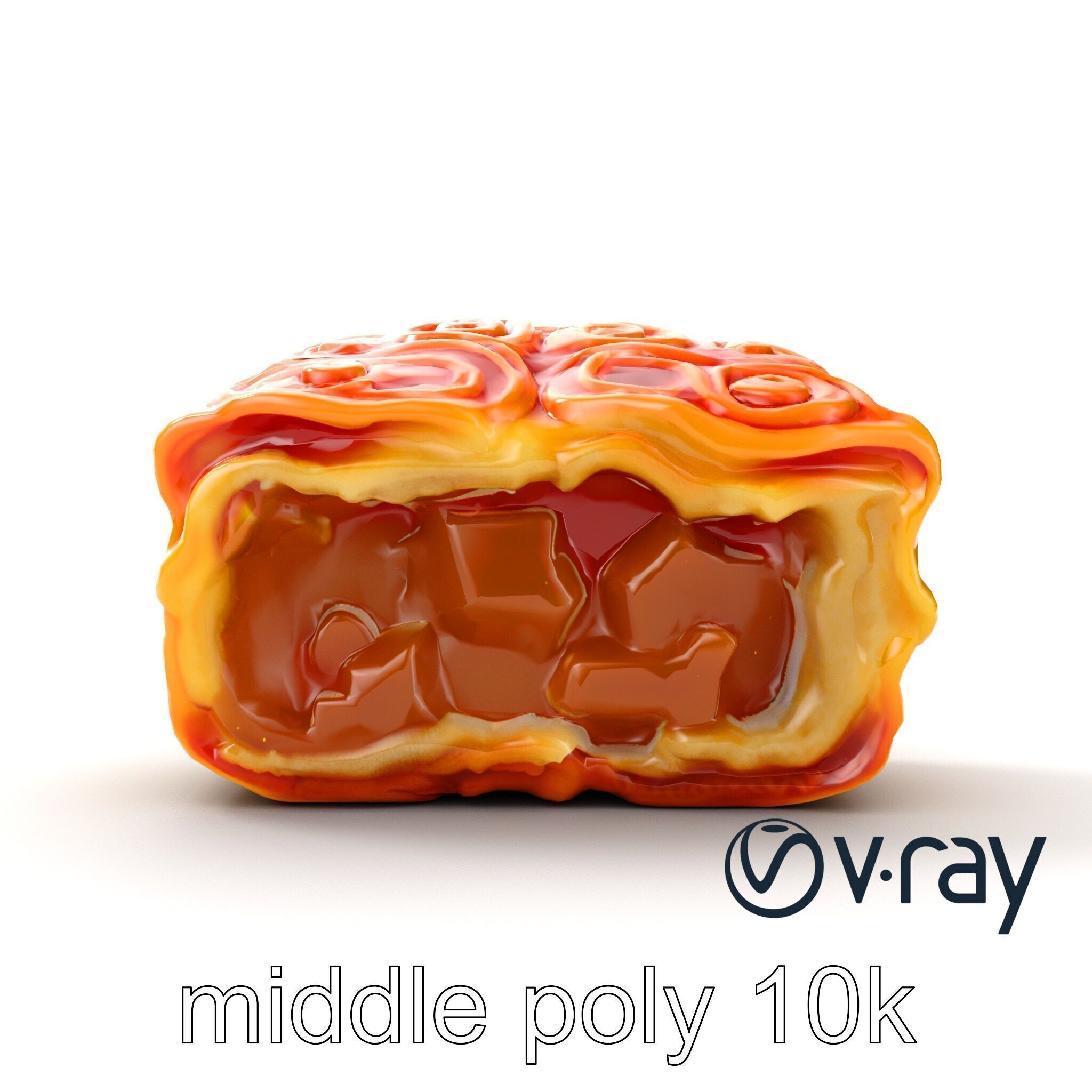 Chinese Mooncake Intricate Design model pack Low-poly 3D model_23