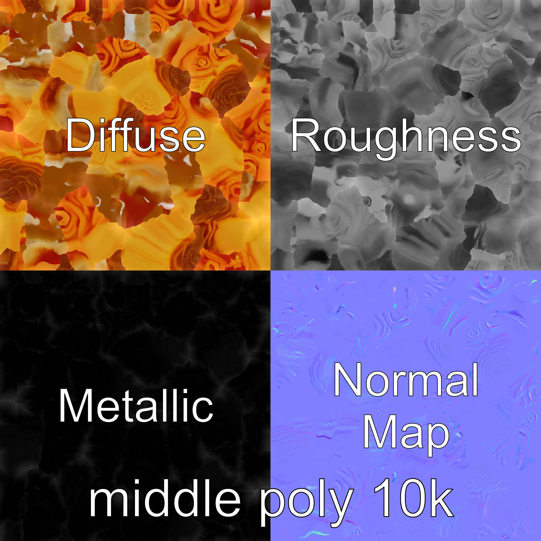 Chinese Mooncake Intricate Design model pack Low-poly 3D model_4