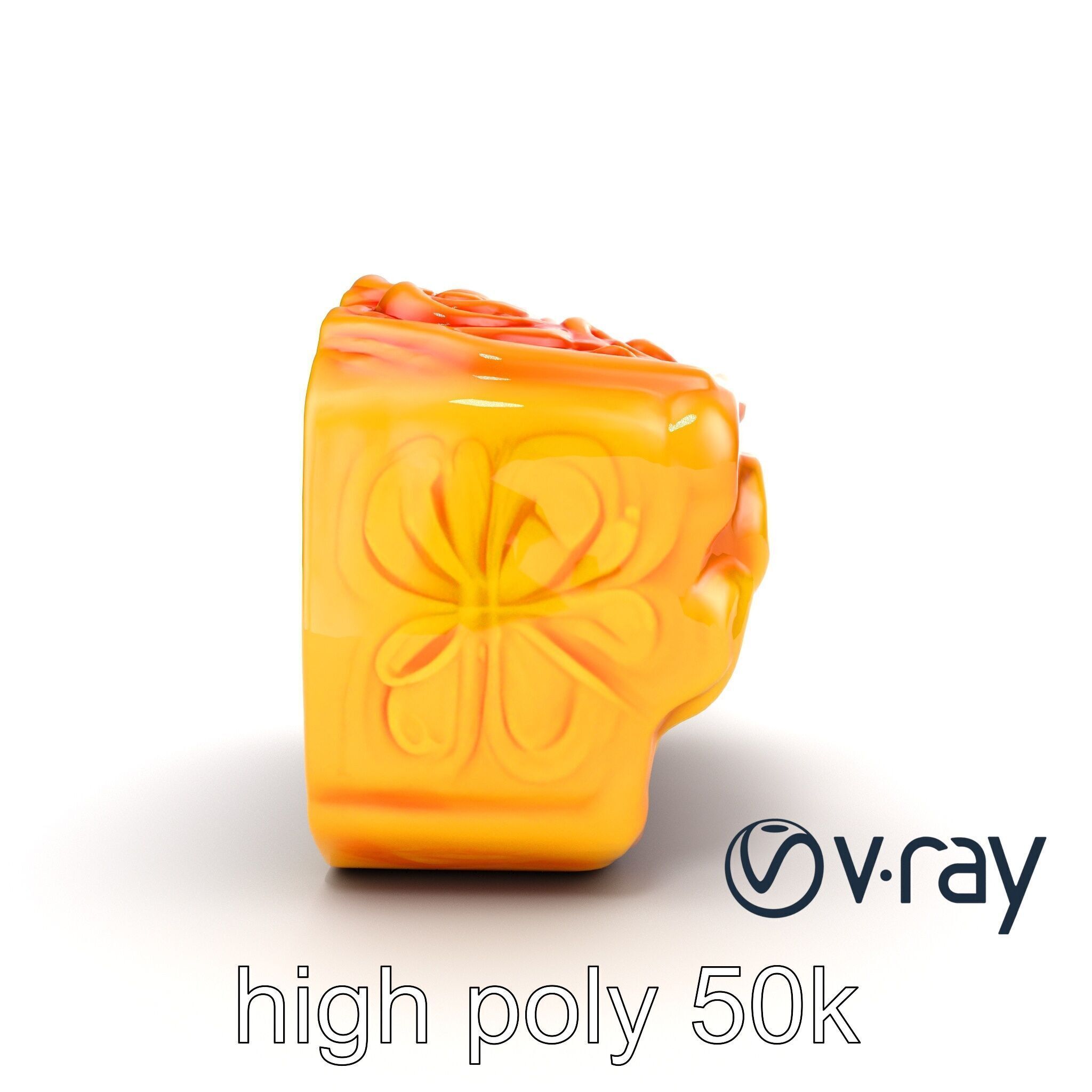 Chinese Mooncake Intricate Design model pack Low-poly 3D model_13