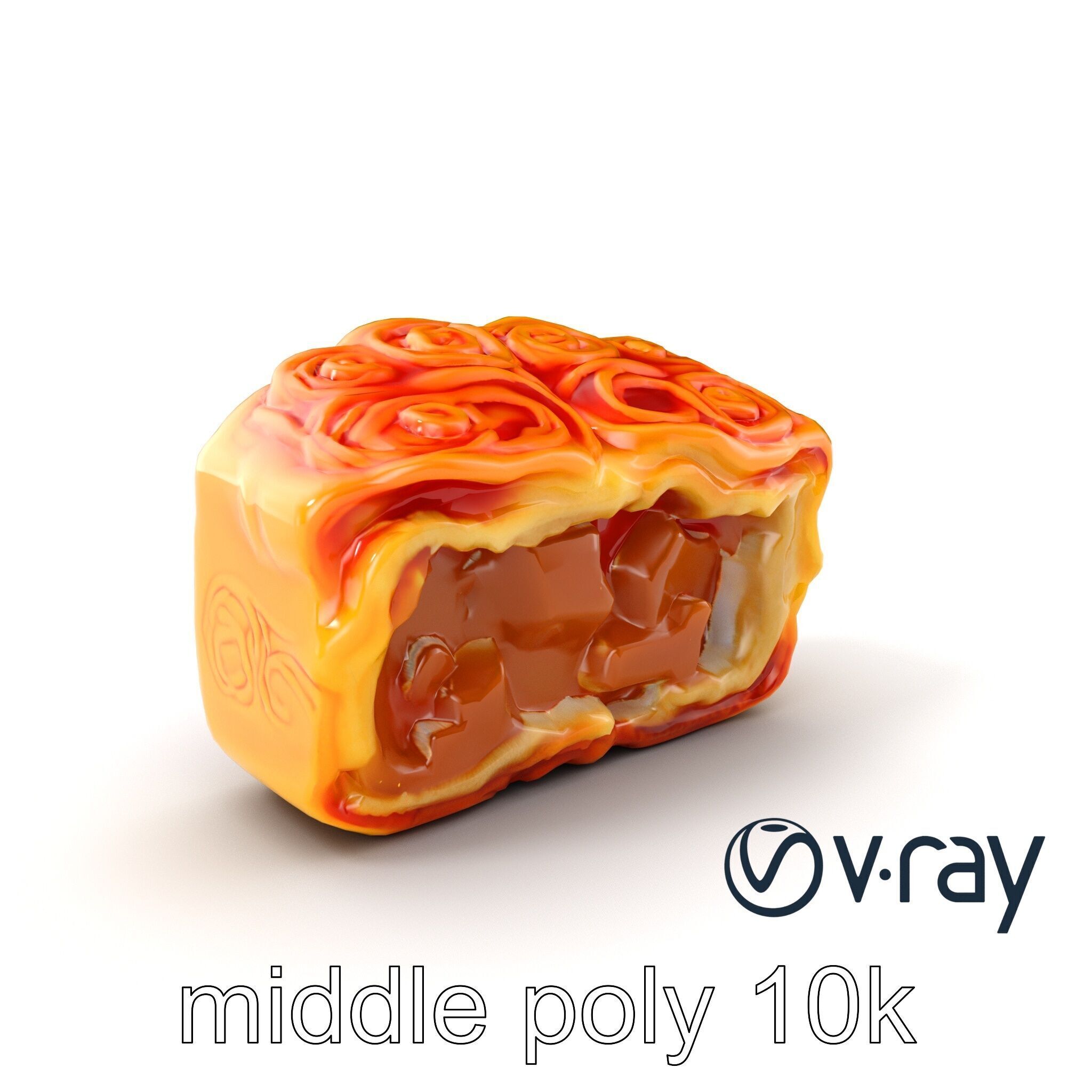 Chinese Mooncake Intricate Design model pack Low-poly 3D model_9