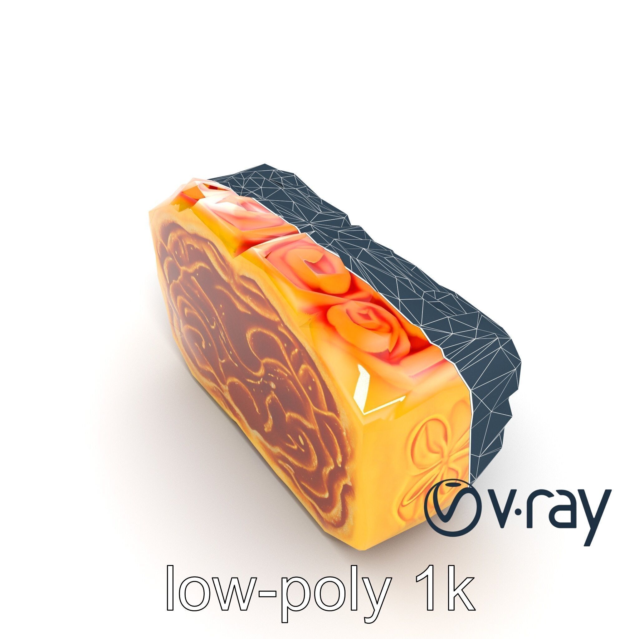 Chinese Mooncake Intricate Design model pack Low-poly 3D model_15