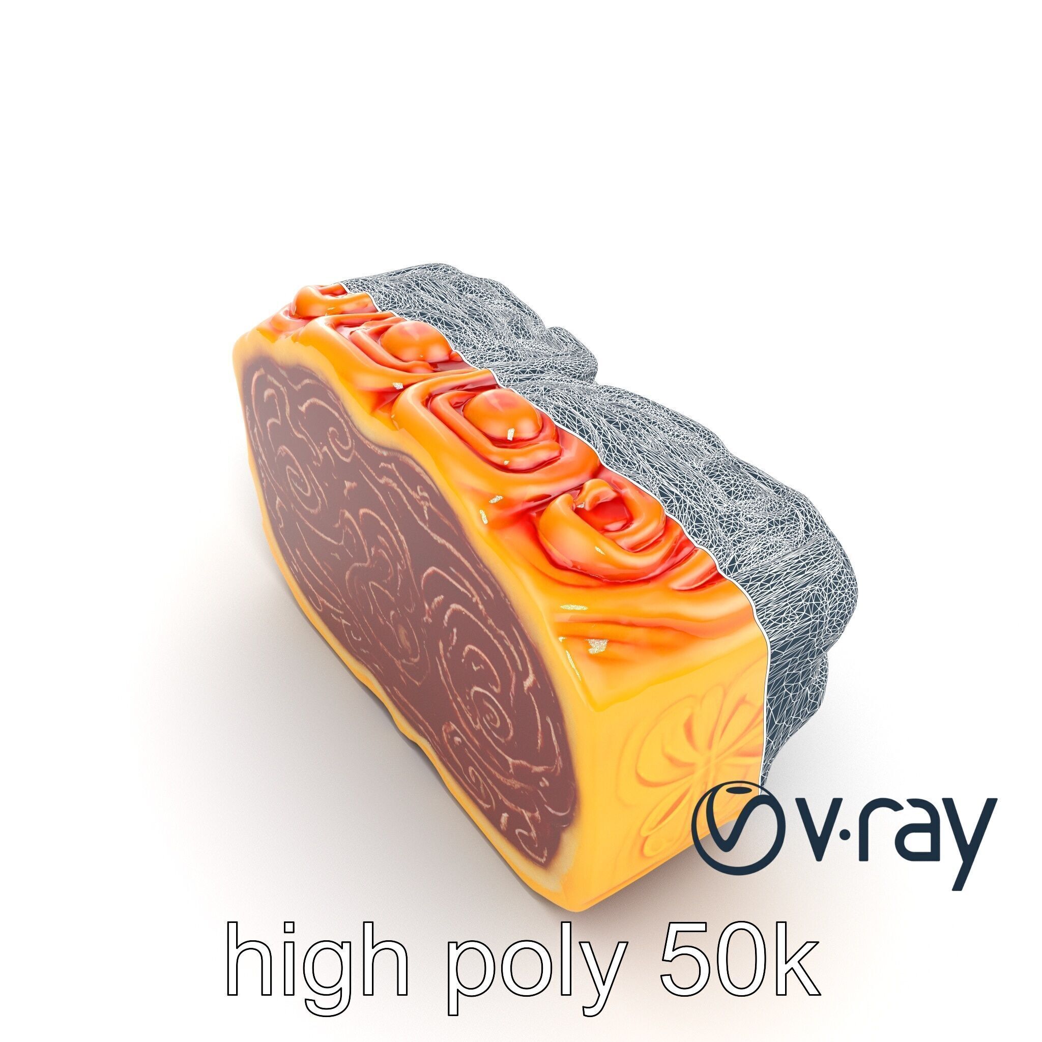 Chinese Mooncake Intricate Design model pack Low-poly 3D model_20