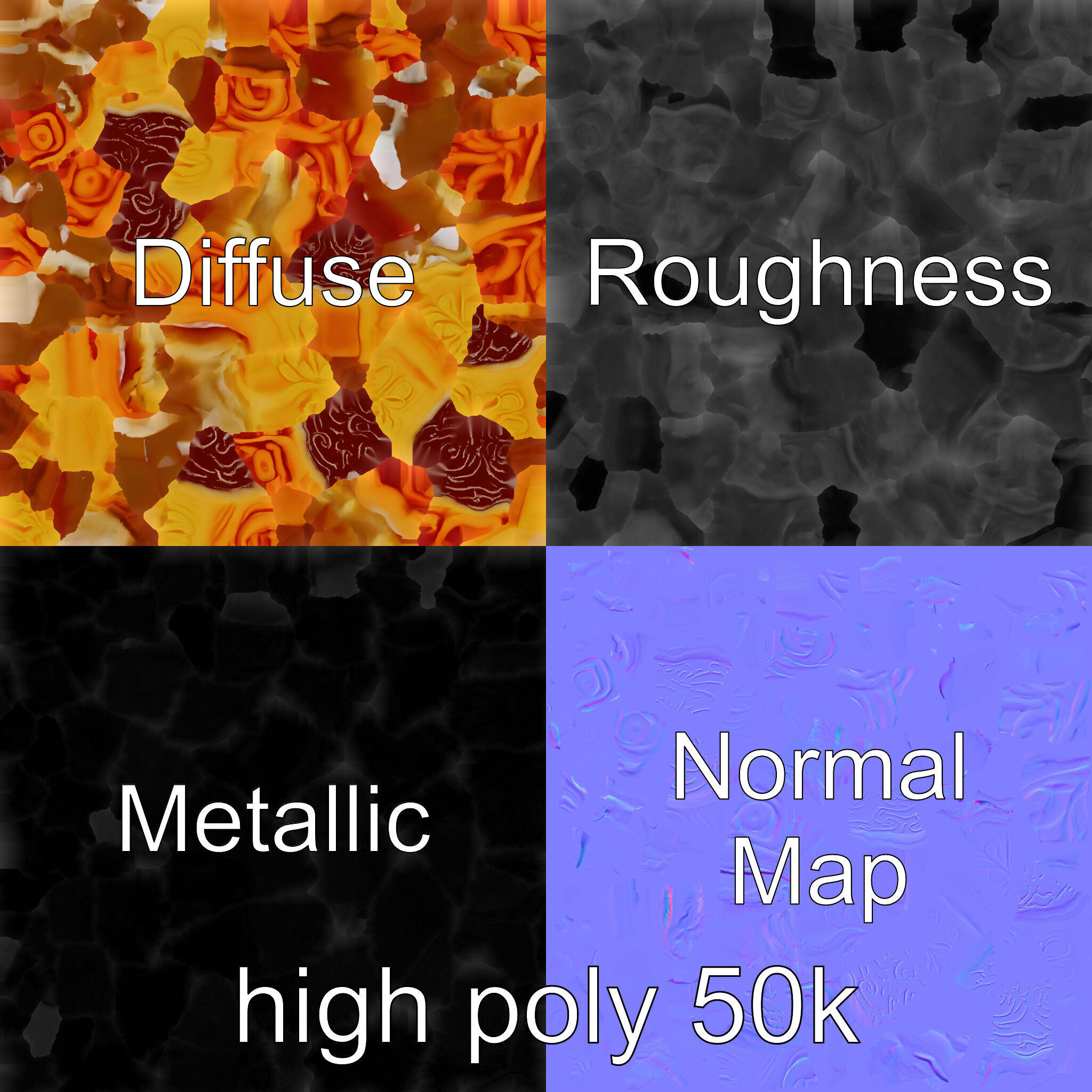 Chinese Mooncake Intricate Design model pack Low-poly 3D model_5