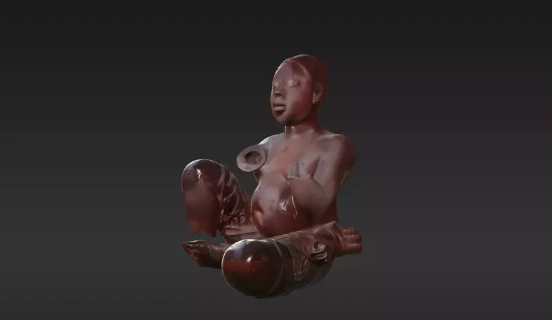 INDIANA JONES DESK ARTEFACT RAIDERS frican staue  3D model_0