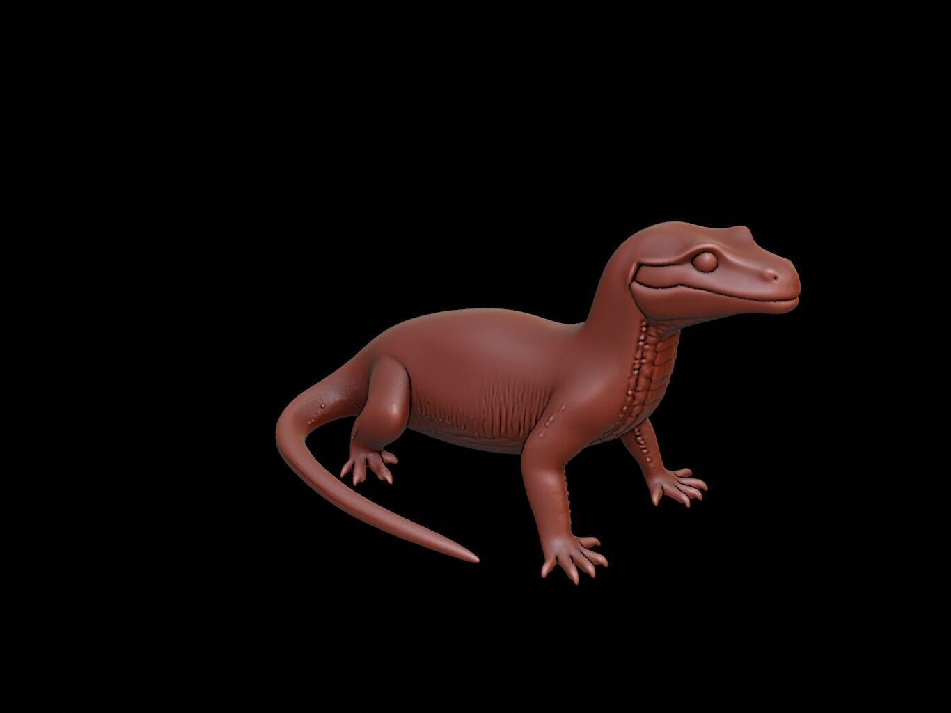 Salamander Animal Sculpture 3D print model_1