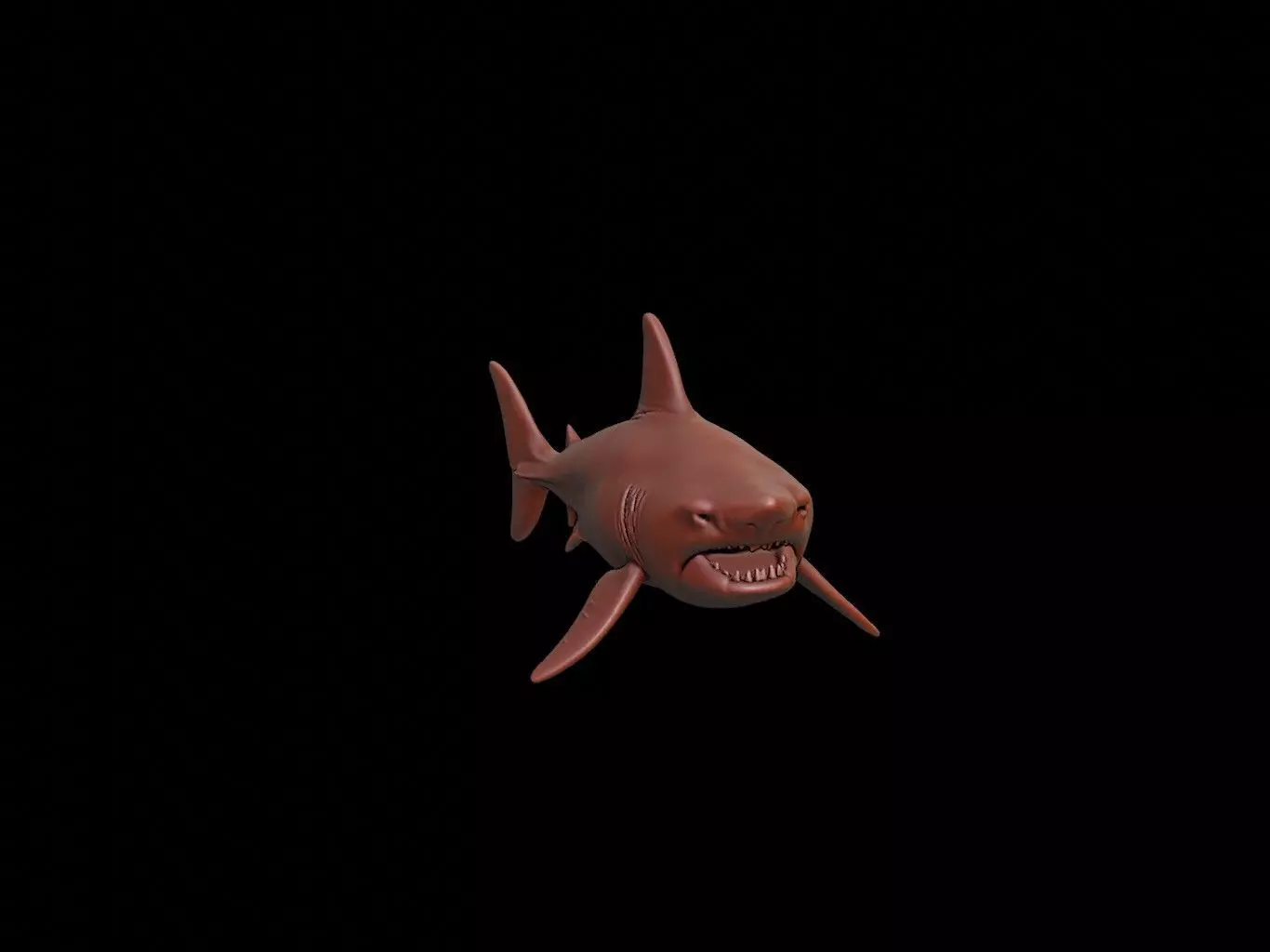 Shark Animal Sculpture 3D print model_0