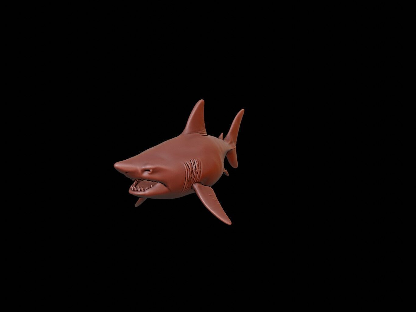 Shark Animal Sculpture 3D print model_2
