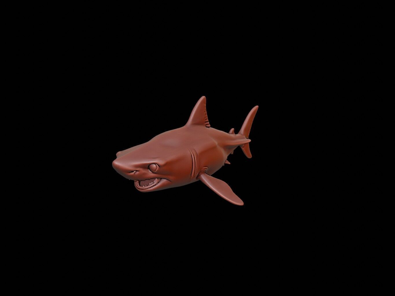 Shark Animal Sculpture 3D print model_2