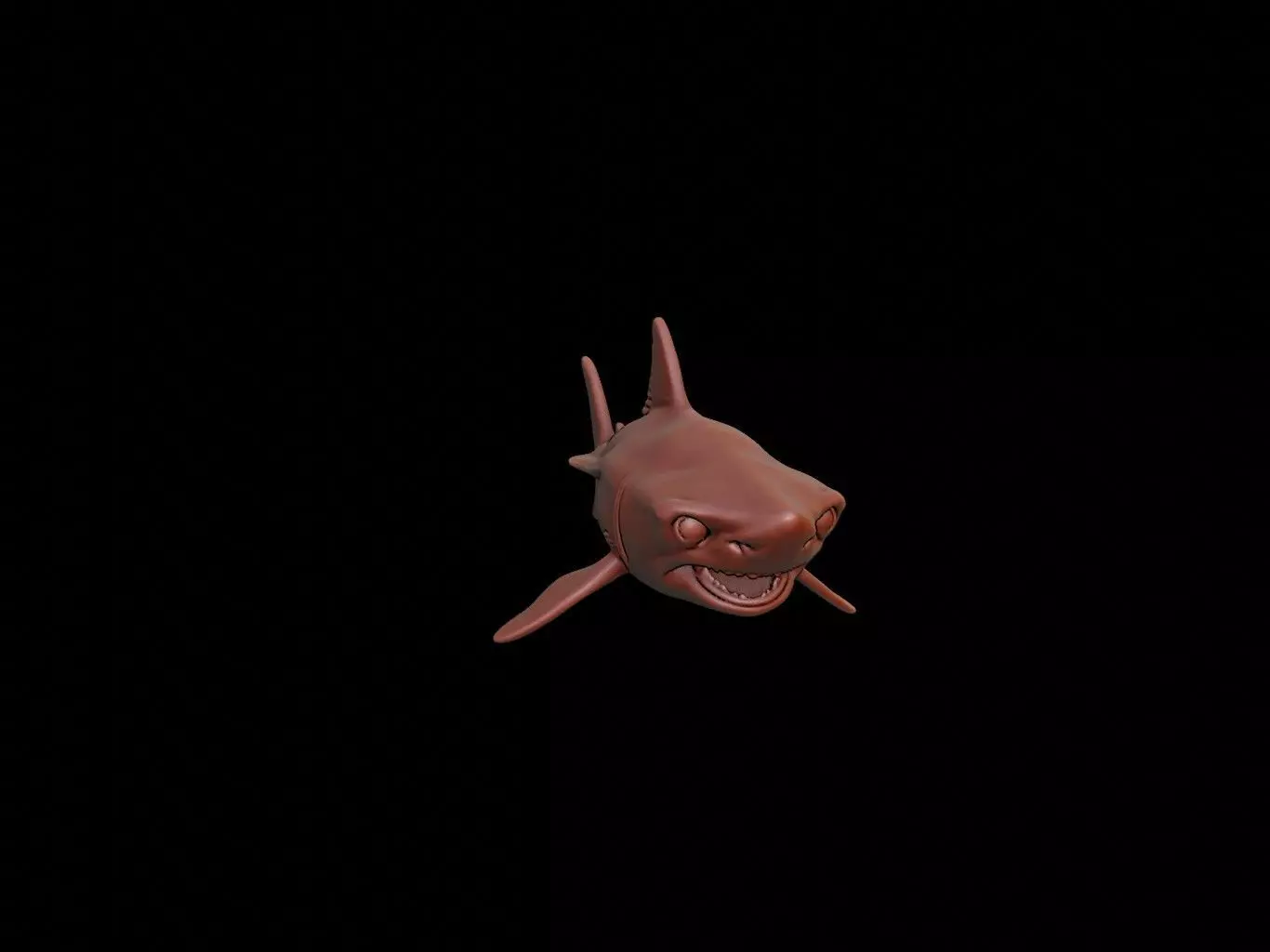 Shark Animal Sculpture 3D print model_0