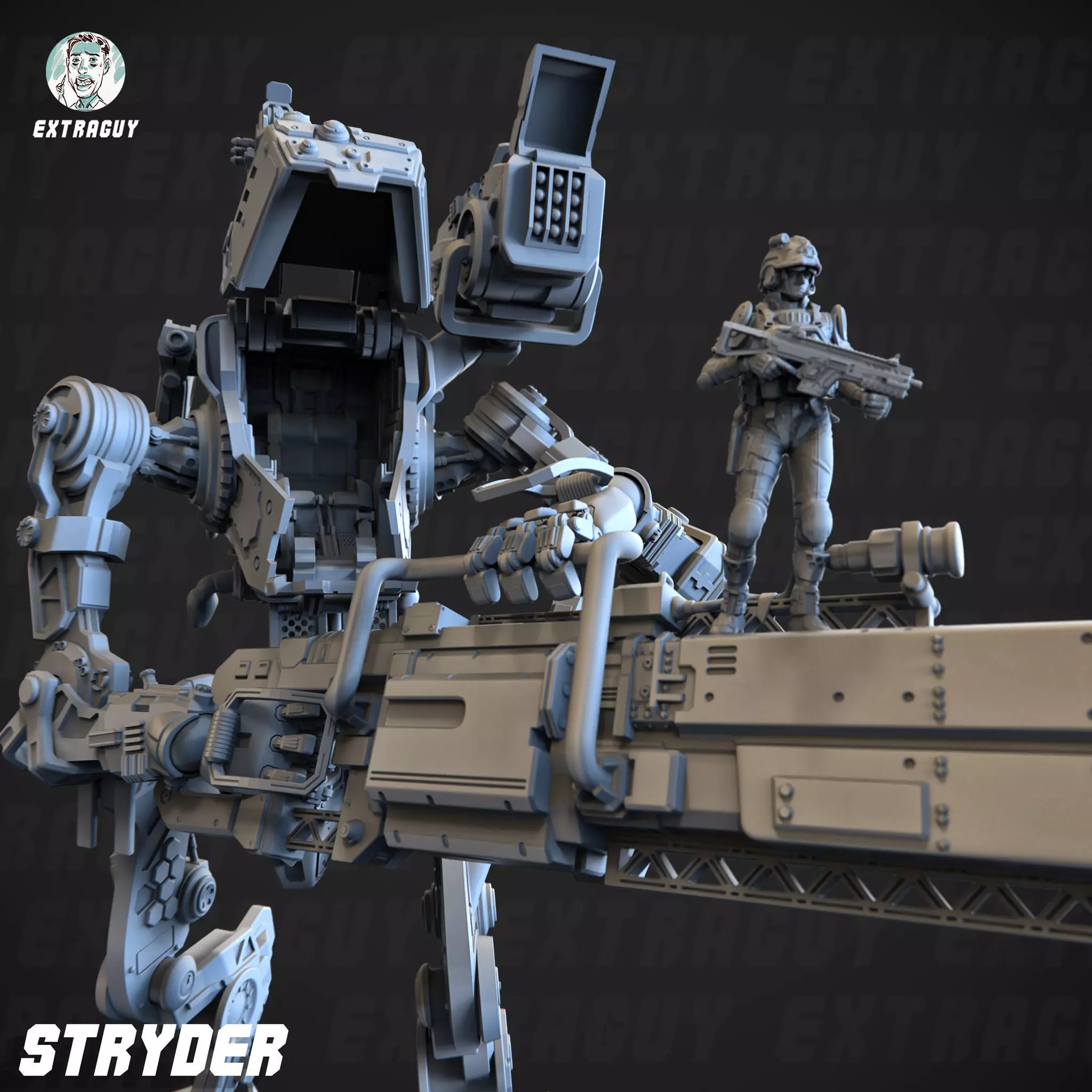 Titan Walker Poseable 100mm 3D print model_0