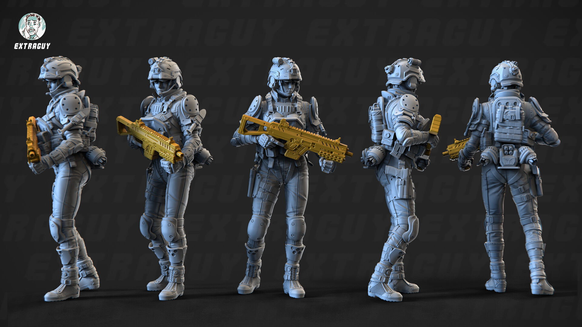 Titan Walker Poseable 100mm 3D print model_12