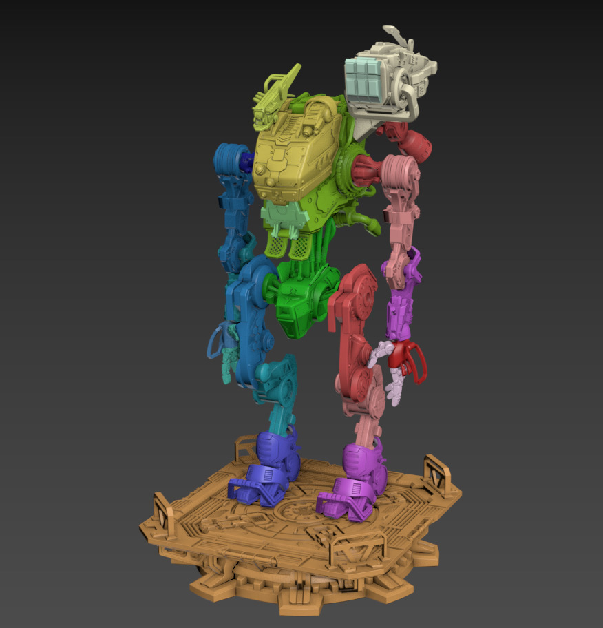 Titan Walker Poseable 100mm 3D print model_5