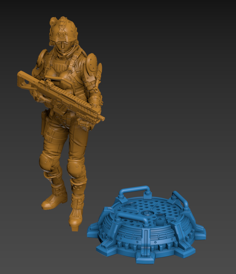 Titan Walker Poseable 100mm 3D print model_14