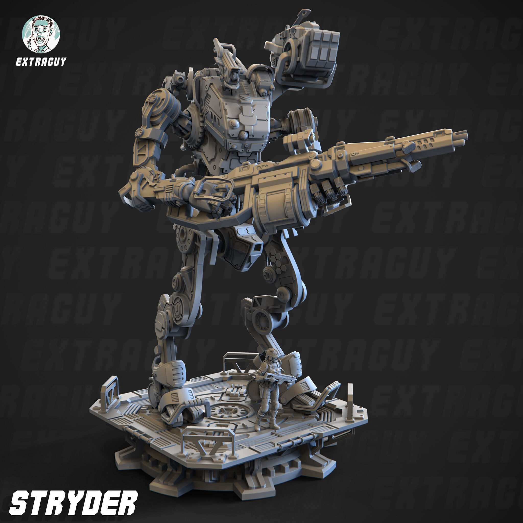 Titan Walker Poseable 100mm 3D print model_1