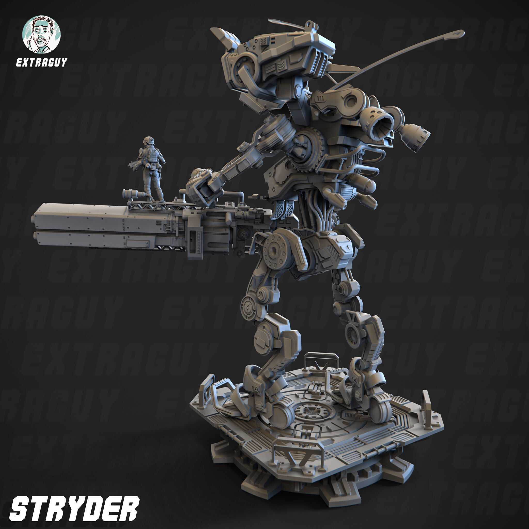 Titan Walker Poseable 100mm 3D print model_3