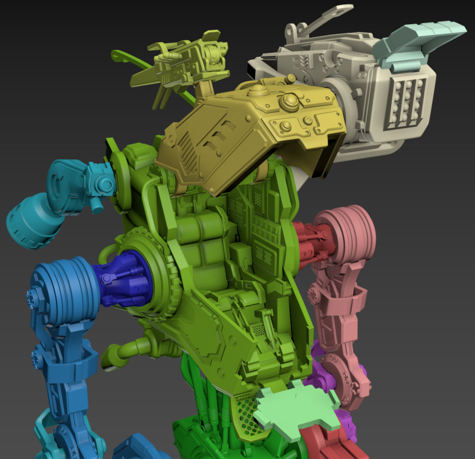 Titan Walker Poseable 100mm 3D print model_7