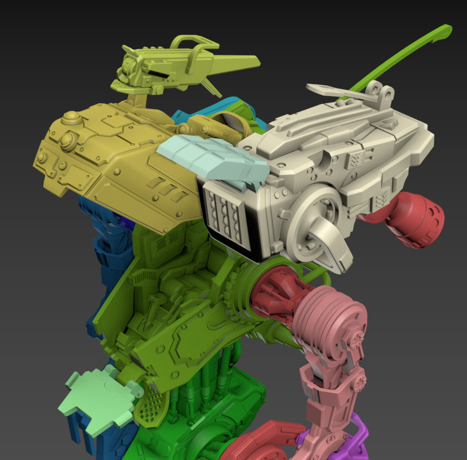 Titan Walker Poseable 100mm 3D print model_8