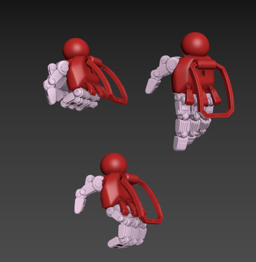 Titan Walker Poseable 100mm 3D print model_11