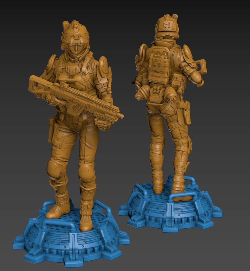 Titan Walker Poseable 100mm 3D print model_13