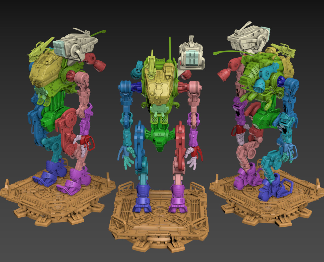 Titan Walker Poseable 100mm 3D print model_4