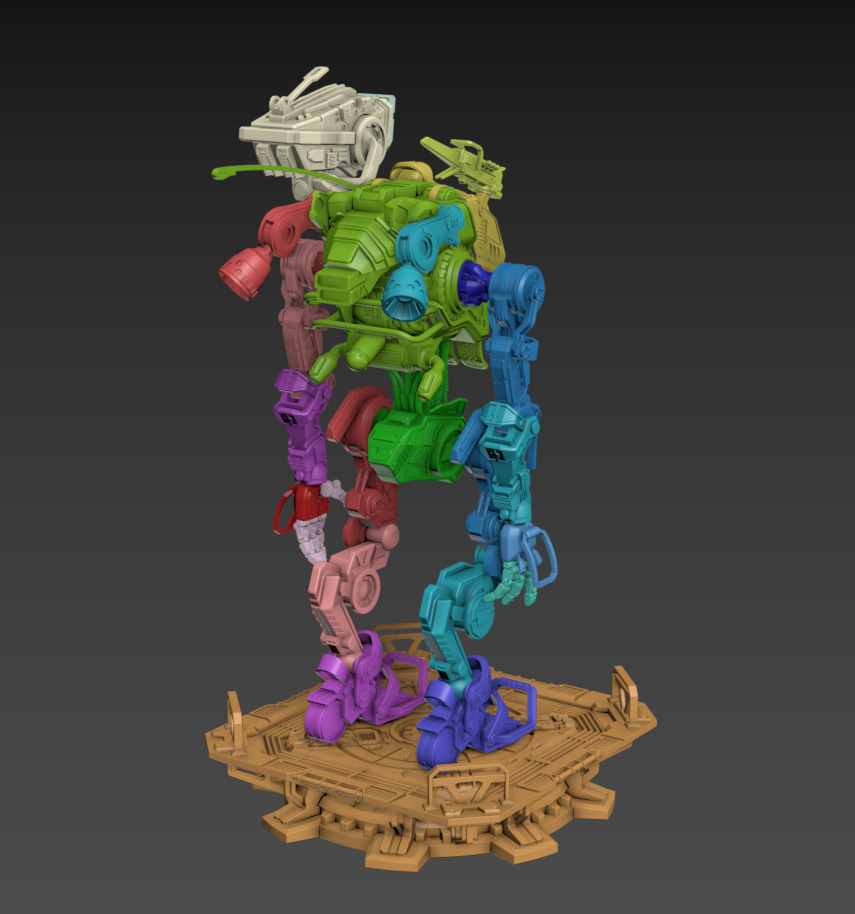 Titan Walker Poseable 100mm 3D print model_6