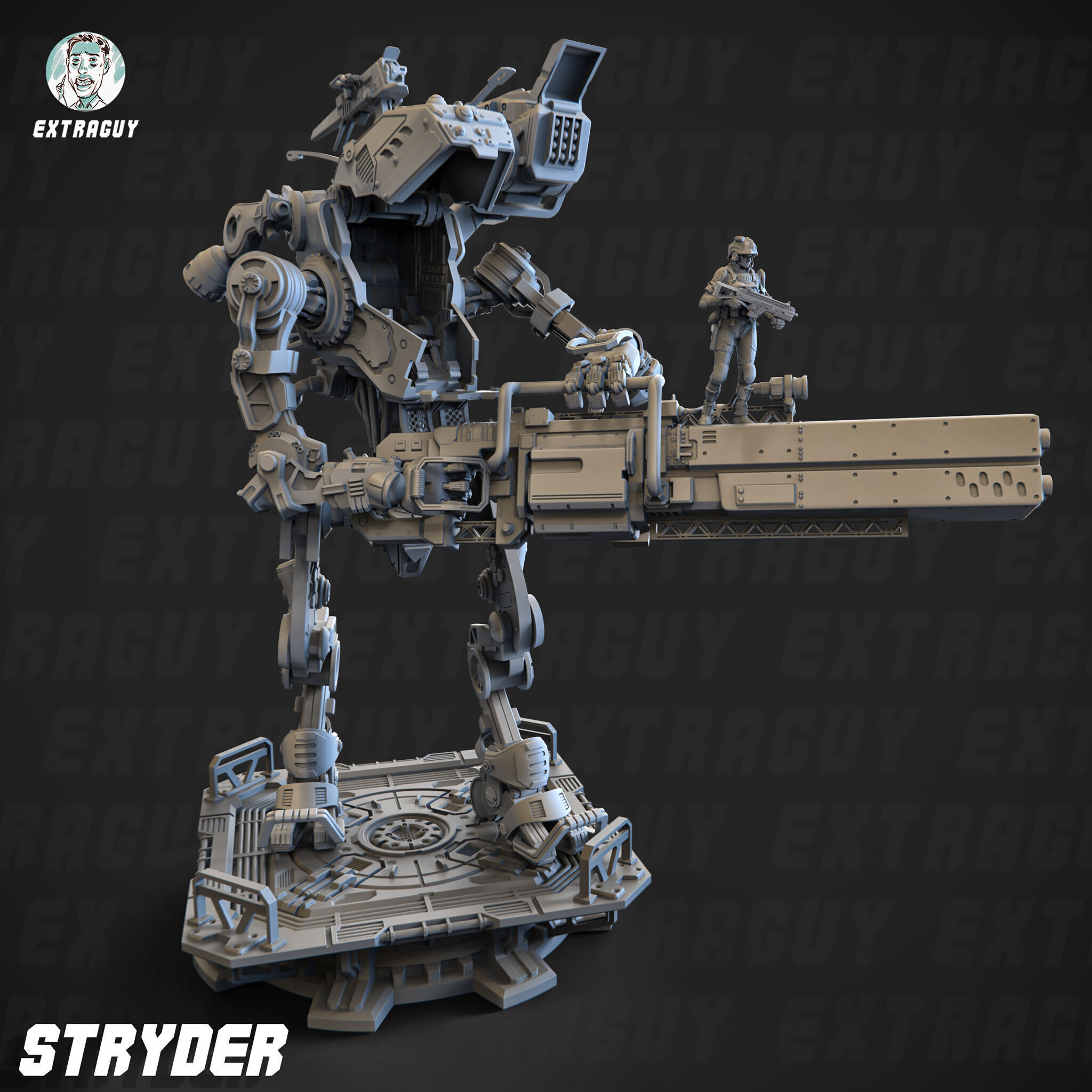 Titan Walker Poseable 100mm 3D print model_2