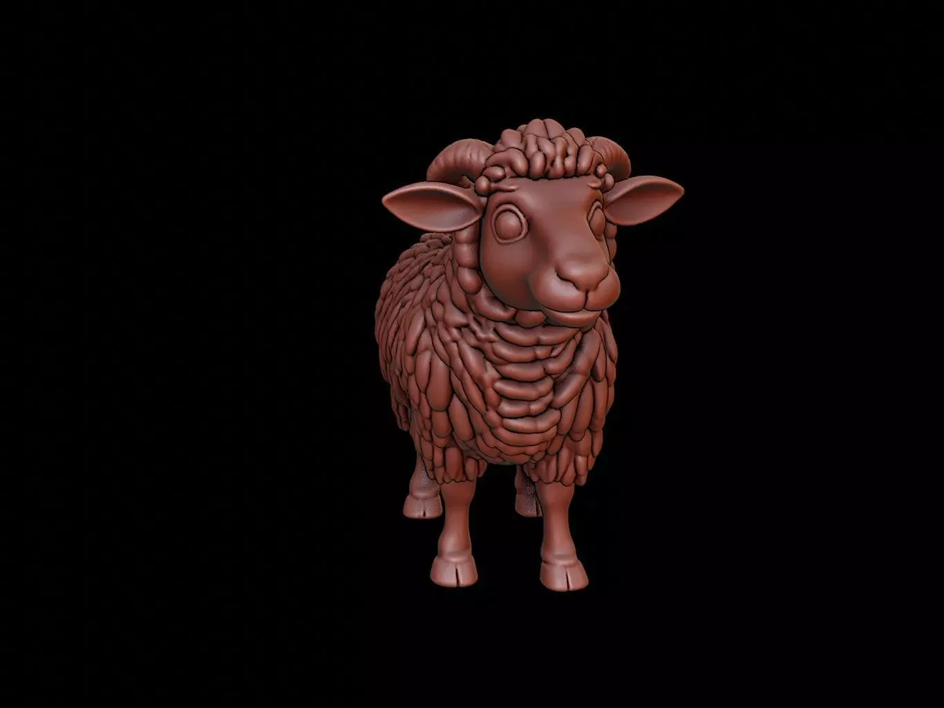 Sheep Animal Sculpture 3D print model