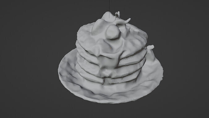 cute cake 02 Low-poly 3D model 4