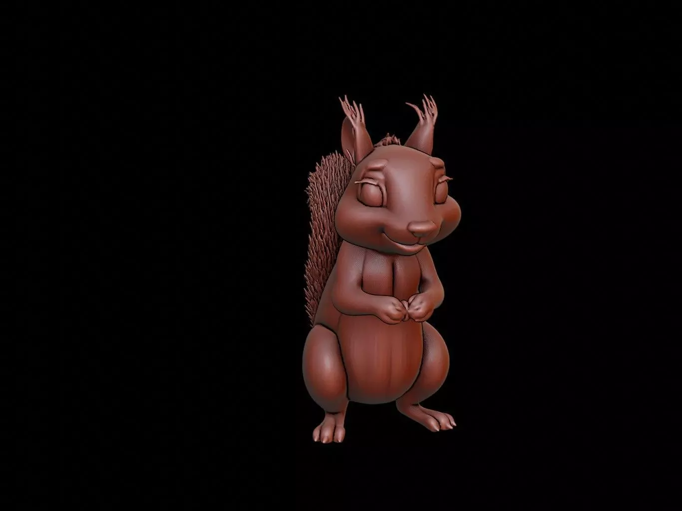 Squirrel Animal Sculpture 3D print model_0
